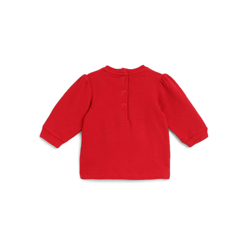 Girls Medium Red Embellished Sweatshirt With Leggings image number 1